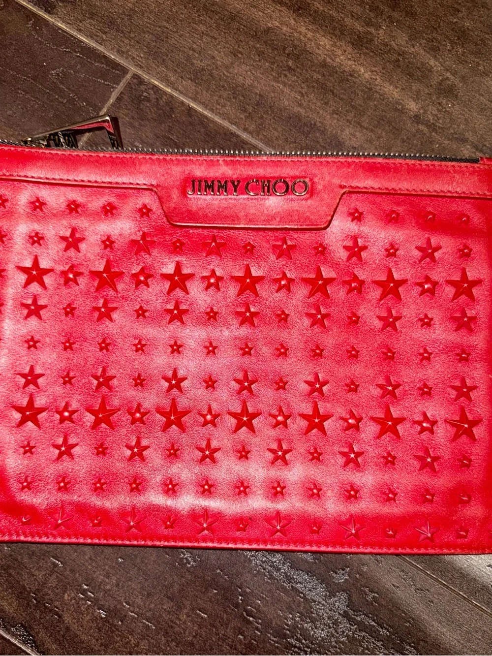 Jimmy Choo Derek Mini Star-Studded Napa Leather Clutch